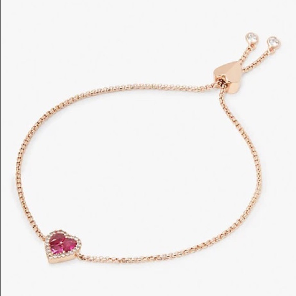 spell it out heart slider bracelet